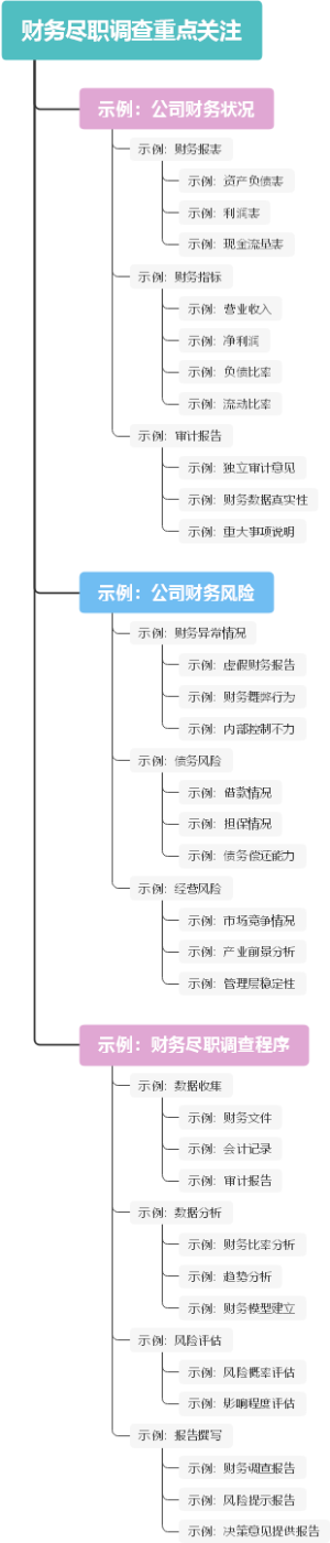 财务尽职调查重点关注