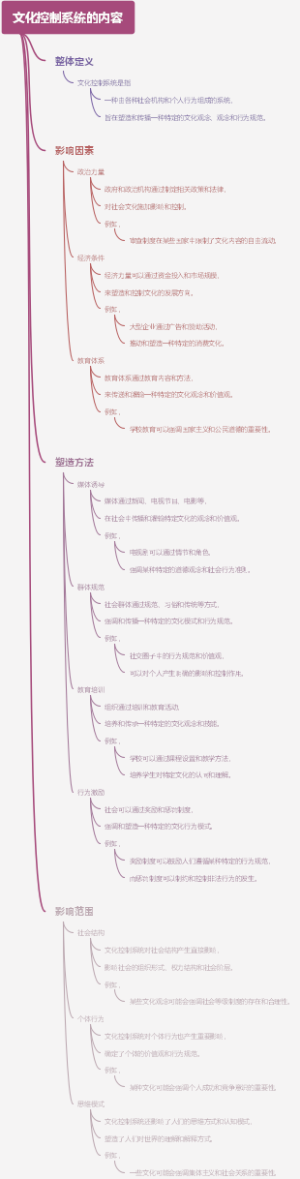 文化控制系统的内容