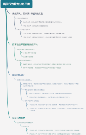 民事行为能力分为三类
