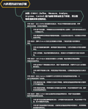 六西格玛设计的步骤