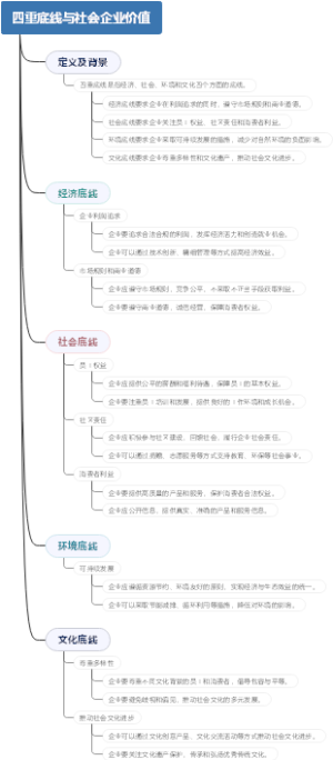 四重底线与社会企业价值