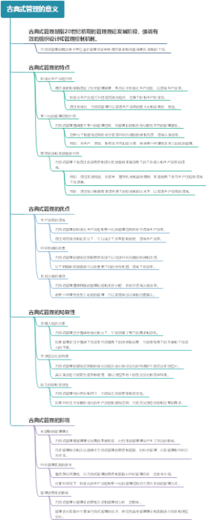 古典式管理的意义