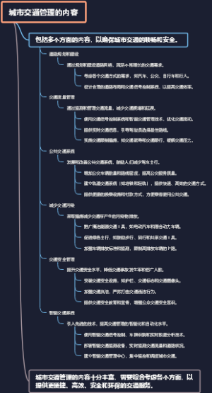 城市交通管理的内容