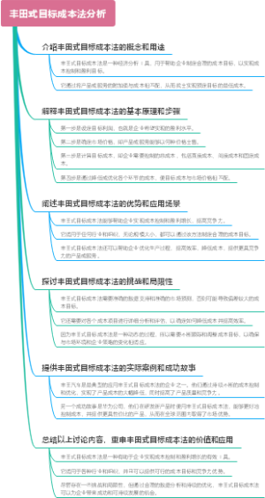 丰田式目标成本法分析
