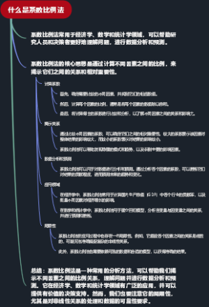 什么是系数比例法