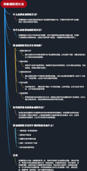 质量跟踪的方法