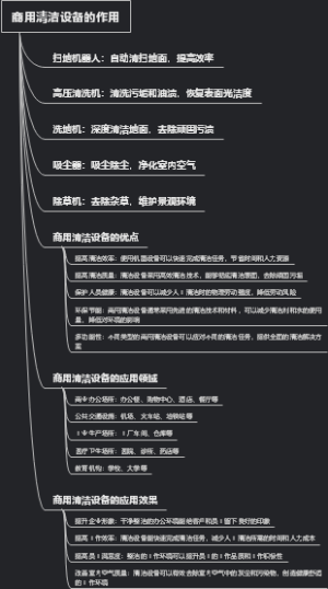 商用清洁设备的作用