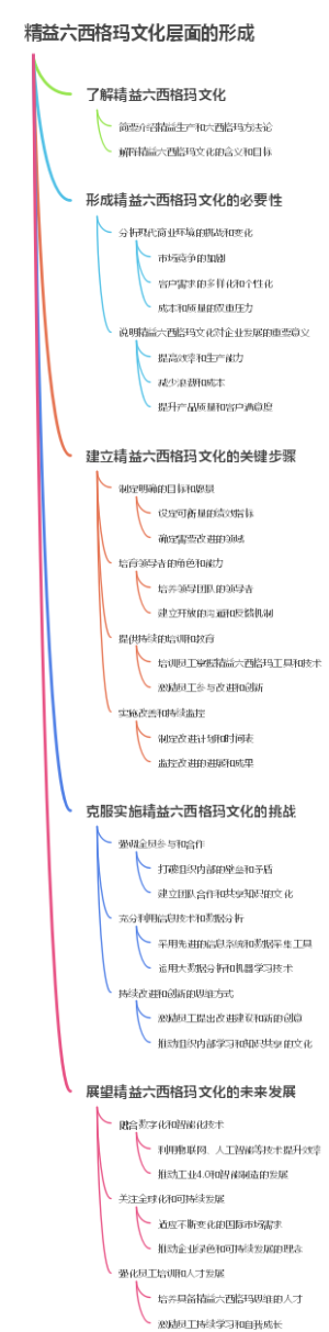精益六西格玛文化层面的形成