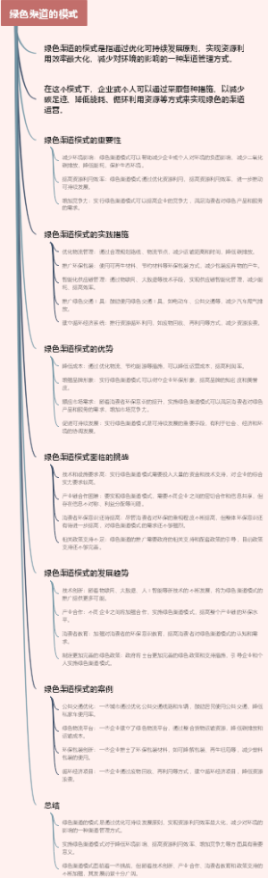 绿色渠道的模式