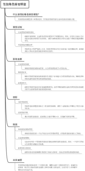 性别角色渐变模型