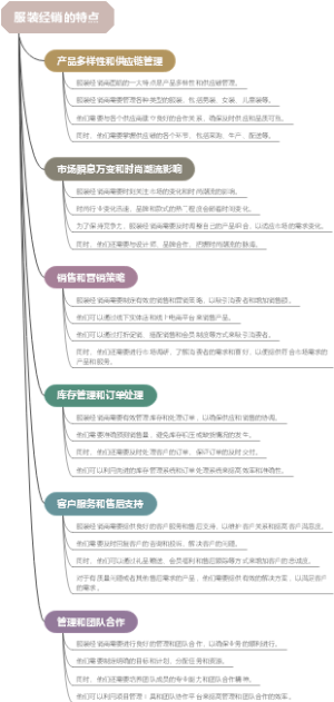 服装经销的特点