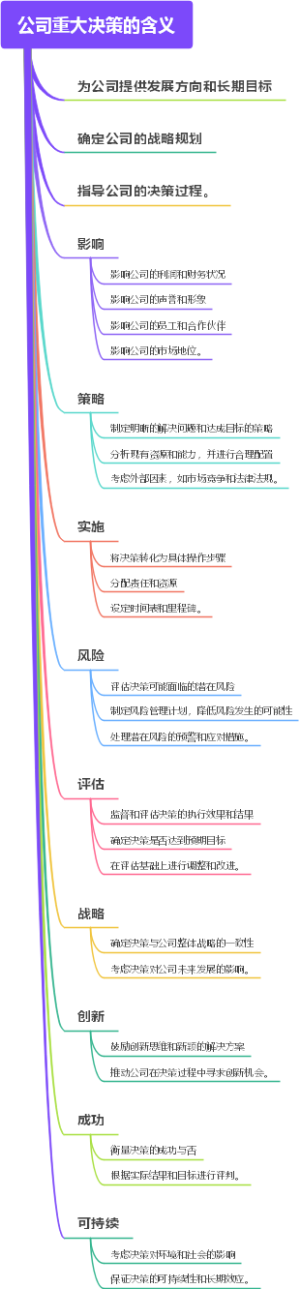 公司重大决策的含义