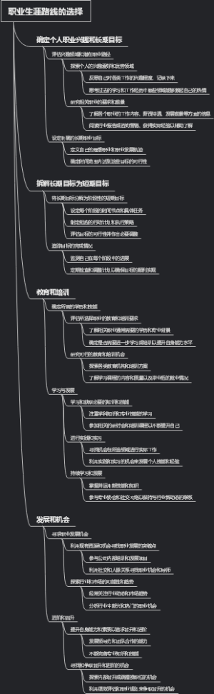 职业生涯路线的选择
