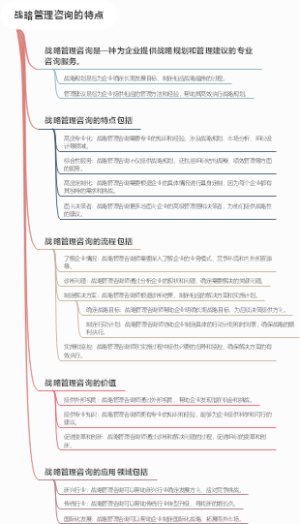战略管理咨询的特点