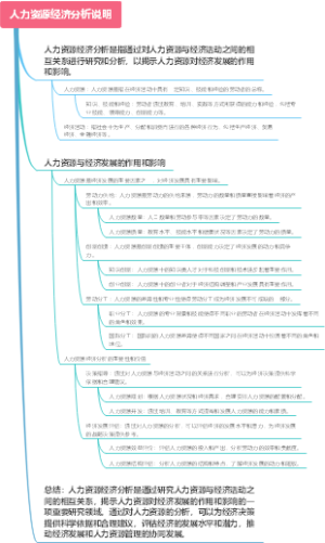 人力资源经济分析说明