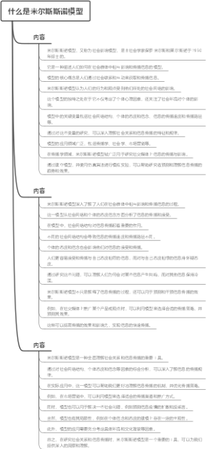 什么是米尔斯斯诺模型