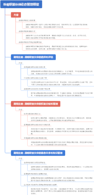 战略联盟伙伴动态管理模型