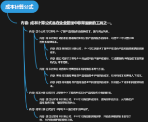 成本计算公式