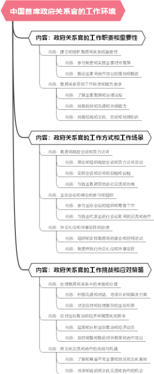 中国首席政府关系官的工作环境