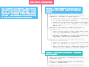 对母公司或总公司的投资限制