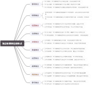独立核算单位的特点
