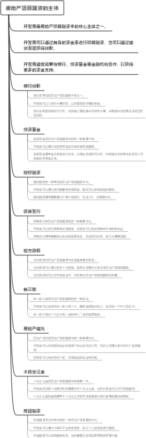 房地产项目融资的主体
