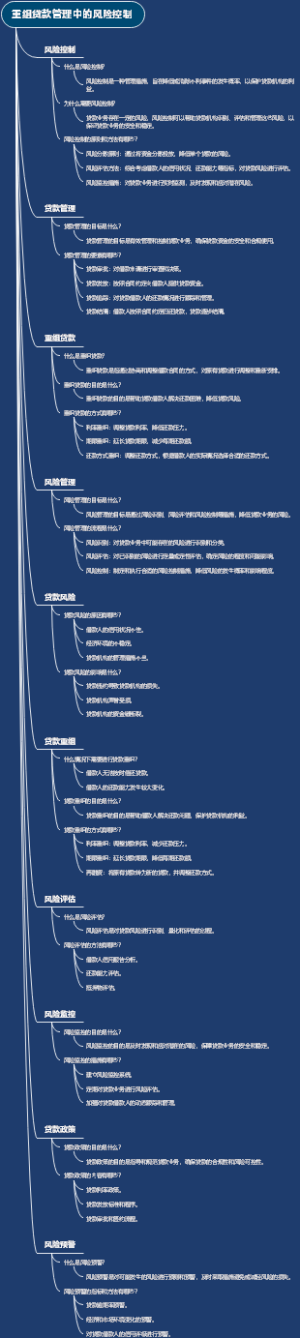 重组贷款管理中的风险控制