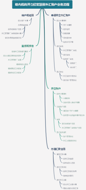 境内机构开立经常项目外汇账户业务流程