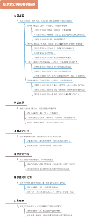股票发行说明书的特点