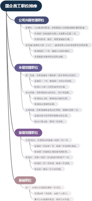 国企员工职位排序