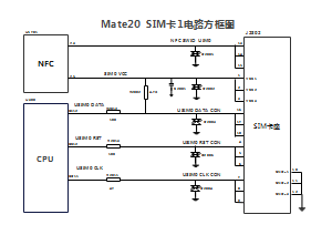 Mate20 SIM卡1电路方框图