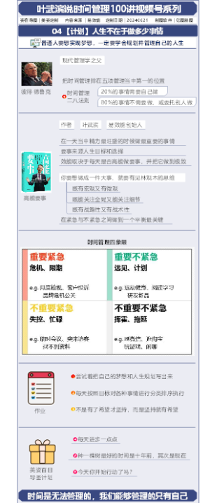 易效能叶武滨时间管理100讲之04【计划】