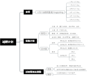 减肥计划思维导图