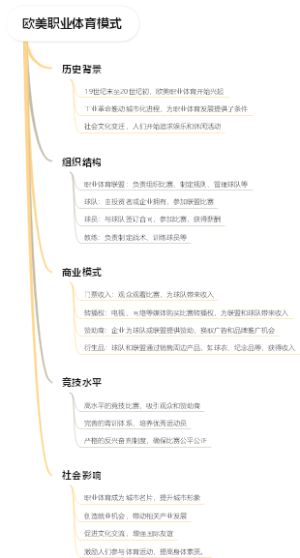 欧美职业体育模式
