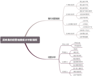 反映集约经营程度或水平的指标