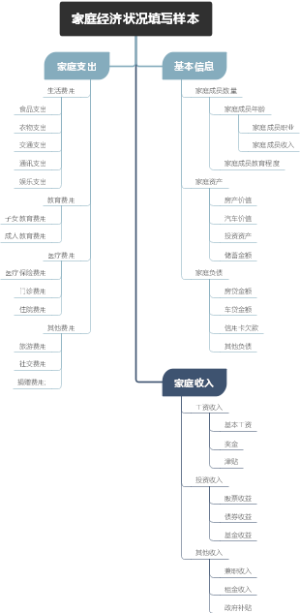 家庭经济状况填写样本