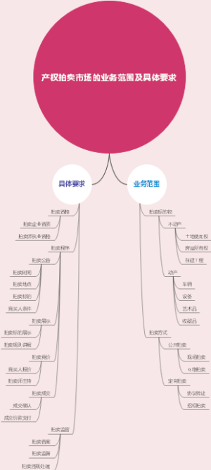 产权拍卖市场的业务范围及具体要求