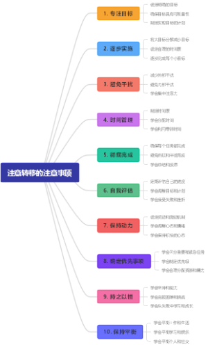 注意转移的注意事项