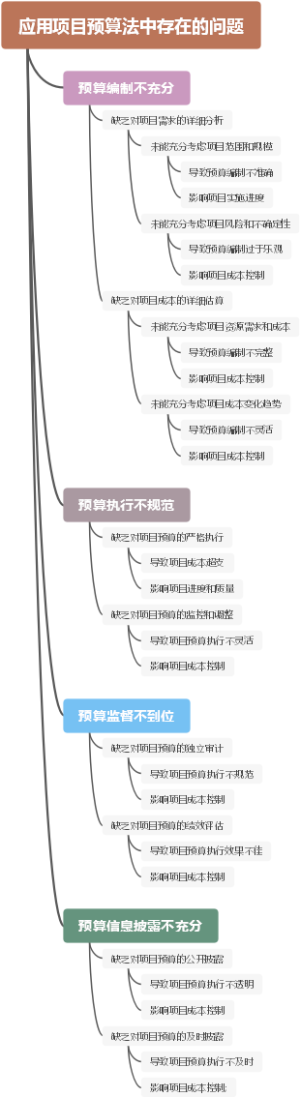 应用项目预算法中存在的问题