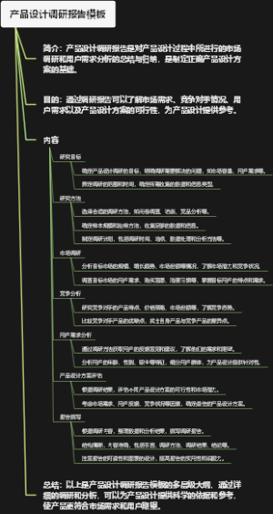 产品设计调研报告模板