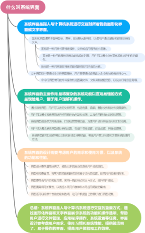 什么叫系统界面