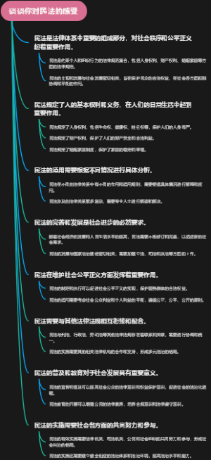 谈谈你对民法的感受