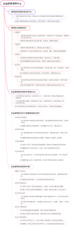 企业的律师叫什么