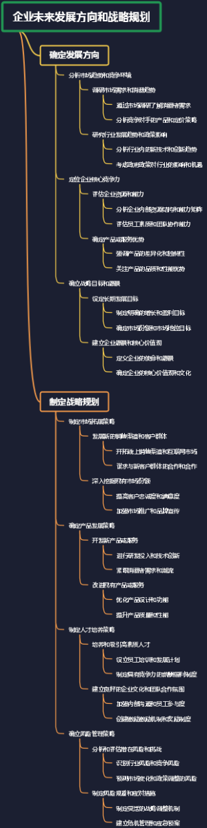 企业未来发展方向和战略规划