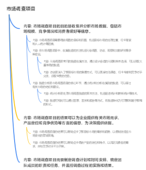 市场调查项目