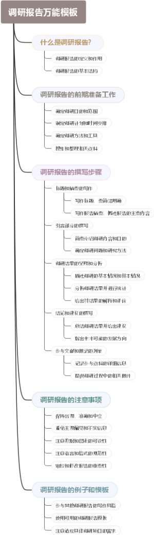 调研报告万能模板