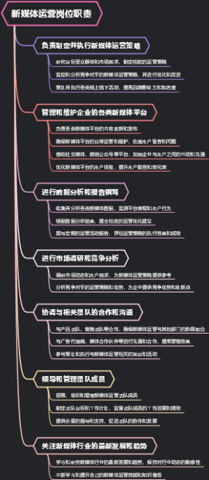 新媒体运营岗位职责