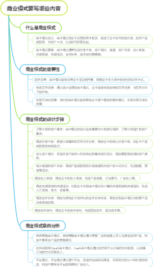 商业模式要写哪些内容