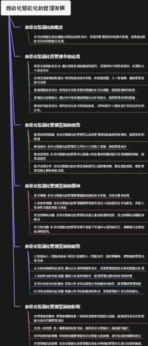 自动化智能化的管理发展