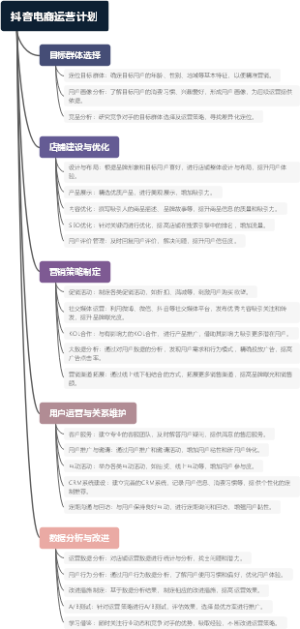 抖音电商运营计划